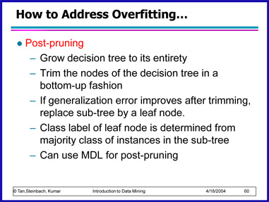 Post-pruning PPT